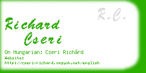 richard cseri business card